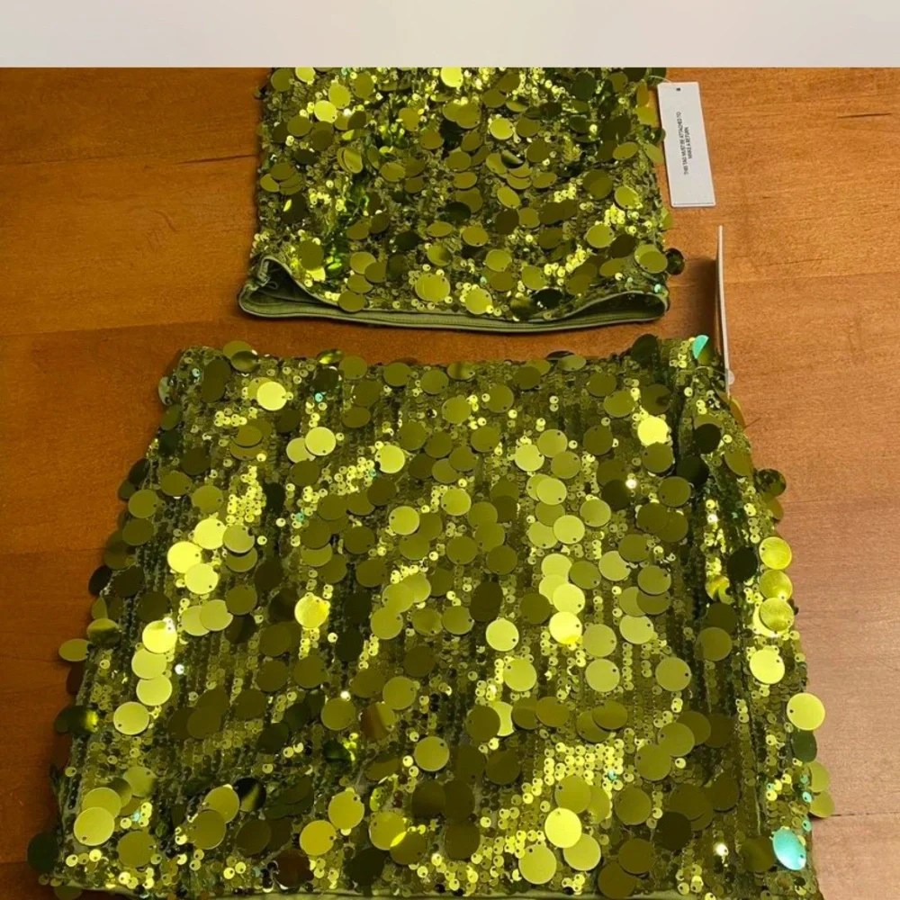 Princess Polly Green Sequin Skirt Set - Picture 4 of 13